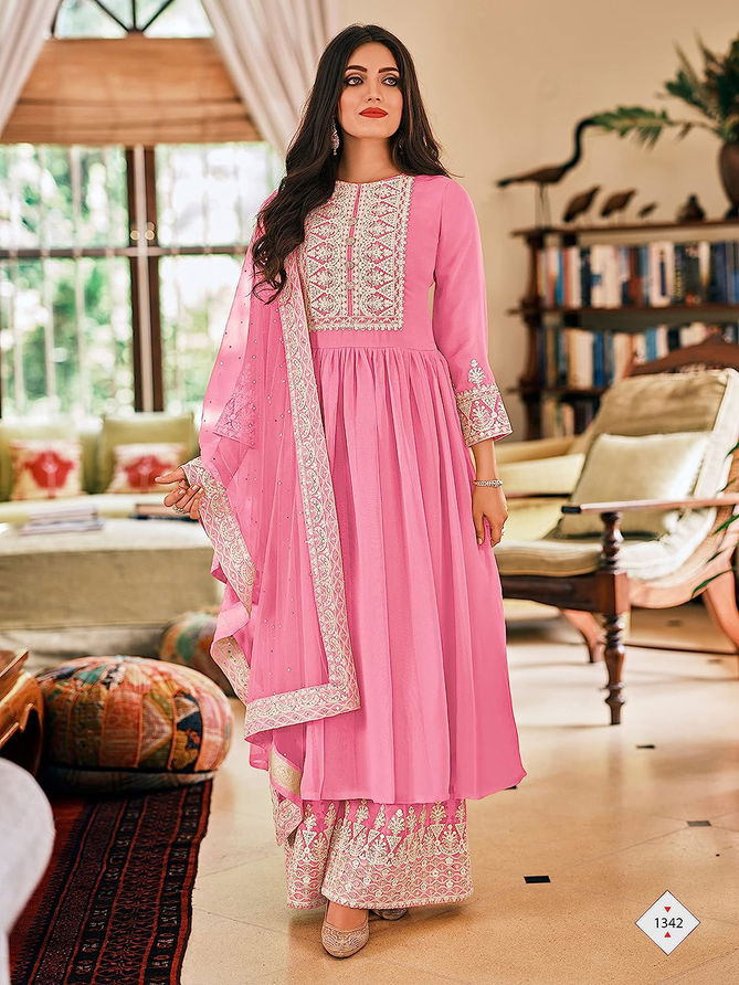 Eba Dilnor Heavy Fox Georgette With Embrodery Cotton Thred & Siquance Work and Codding work Salwaar Suit